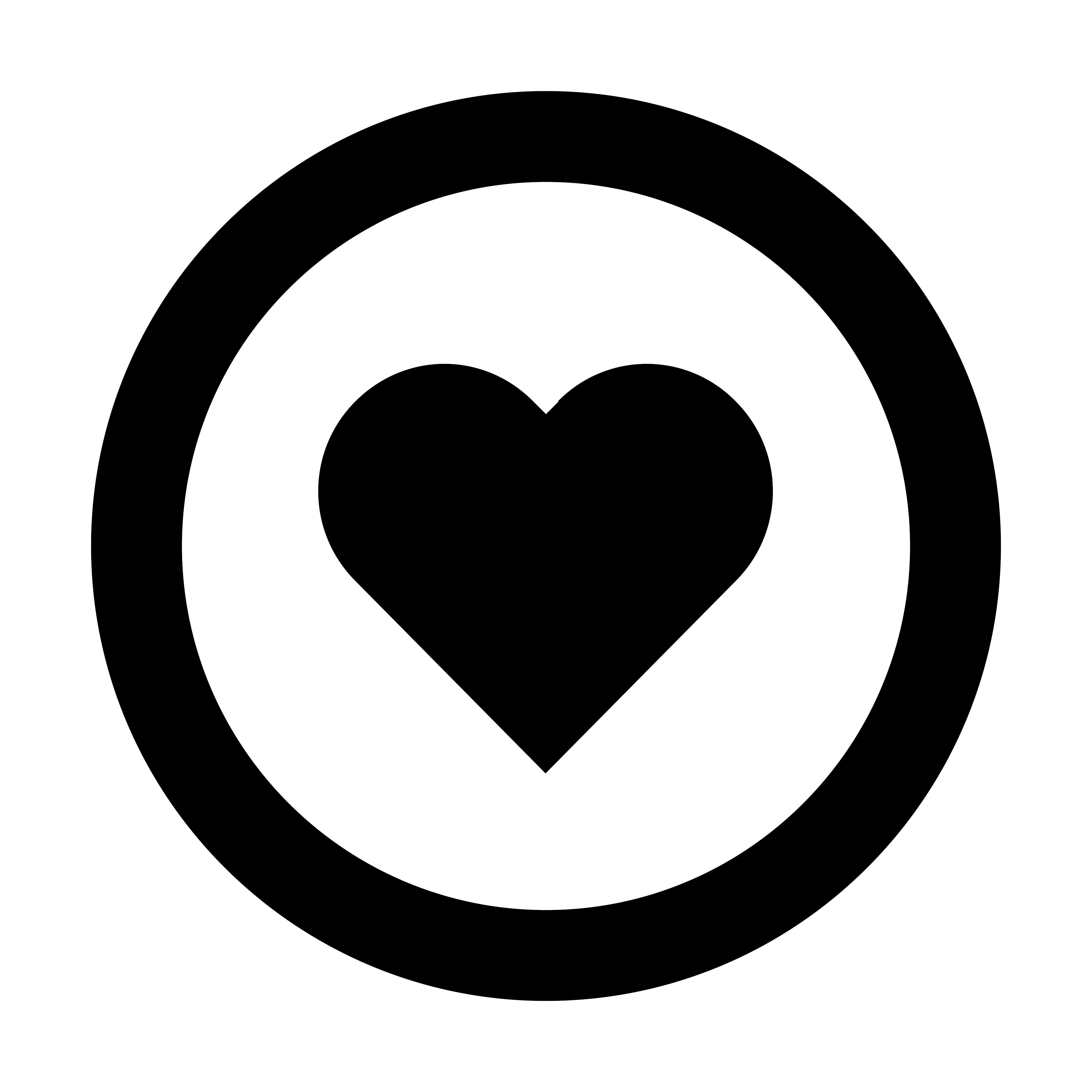 Black and white heart icon